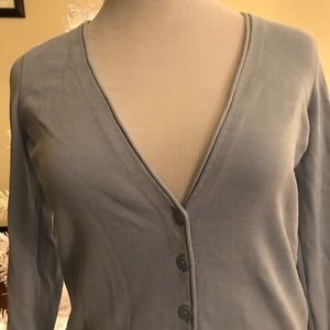 Loft baby blue cardigan sweater